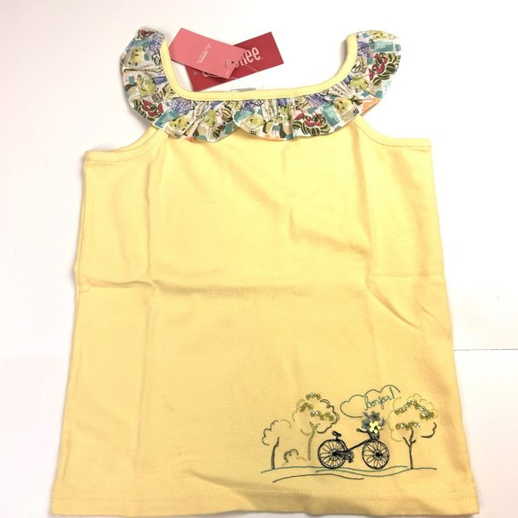 NWT Gymboree Girl Flounced Denim Skirt & Ruffle Neck Tank Size 6 - Picture 6 of 8